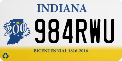 IN license plate 984RWU