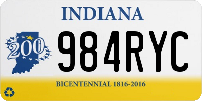 IN license plate 984RYC