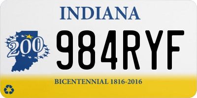 IN license plate 984RYF