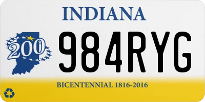 IN license plate 984RYG