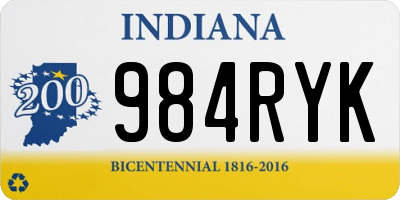 IN license plate 984RYK