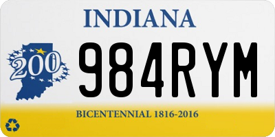 IN license plate 984RYM