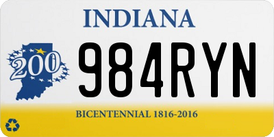IN license plate 984RYN