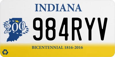IN license plate 984RYV