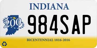 IN license plate 984SAP