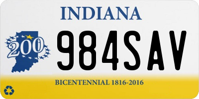 IN license plate 984SAV