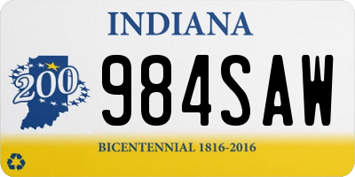 IN license plate 984SAW