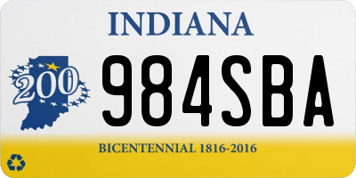 IN license plate 984SBA