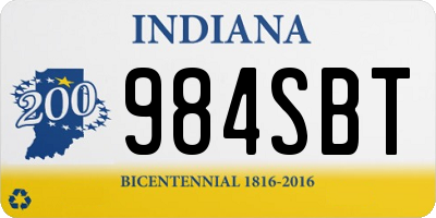 IN license plate 984SBT