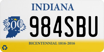 IN license plate 984SBU