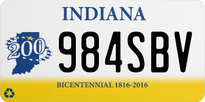 IN license plate 984SBV