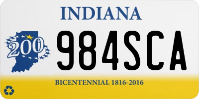 IN license plate 984SCA