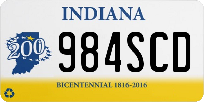 IN license plate 984SCD