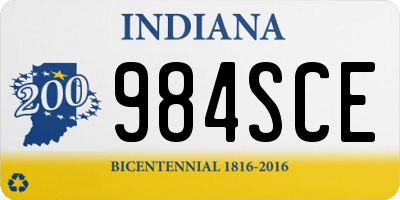 IN license plate 984SCE