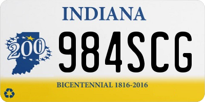 IN license plate 984SCG