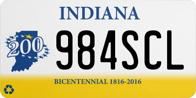 IN license plate 984SCL