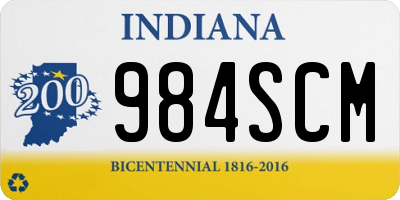 IN license plate 984SCM