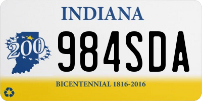 IN license plate 984SDA