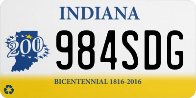 IN license plate 984SDG