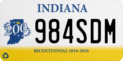 IN license plate 984SDM