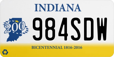 IN license plate 984SDW