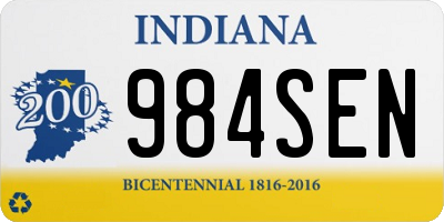 IN license plate 984SEN