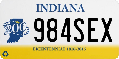 IN license plate 984SEX