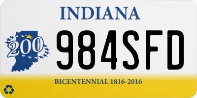 IN license plate 984SFD