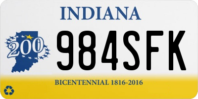 IN license plate 984SFK