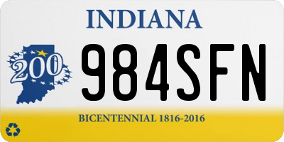 IN license plate 984SFN