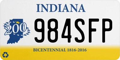 IN license plate 984SFP