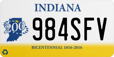 IN license plate 984SFV