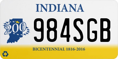 IN license plate 984SGB