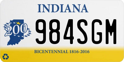 IN license plate 984SGM