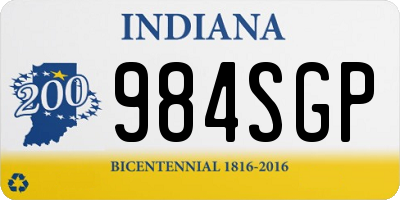 IN license plate 984SGP