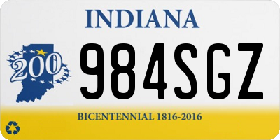 IN license plate 984SGZ