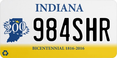 IN license plate 984SHR