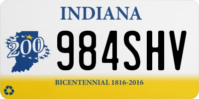 IN license plate 984SHV