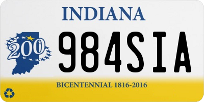 IN license plate 984SIA