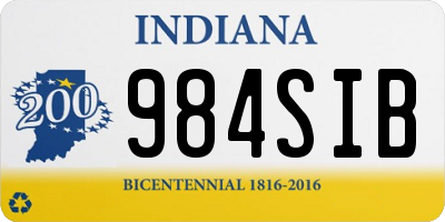 IN license plate 984SIB