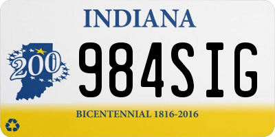 IN license plate 984SIG