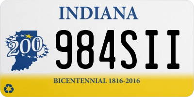 IN license plate 984SII