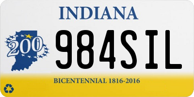 IN license plate 984SIL