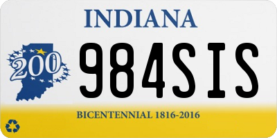 IN license plate 984SIS