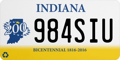 IN license plate 984SIU