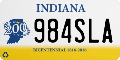 IN license plate 984SLA