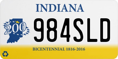 IN license plate 984SLD