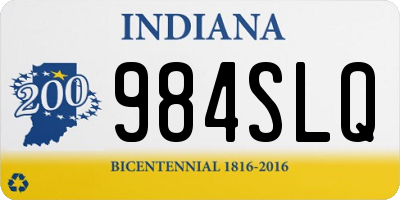 IN license plate 984SLQ