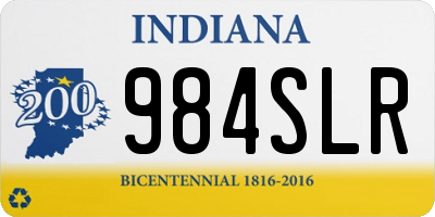 IN license plate 984SLR