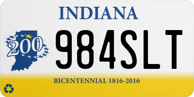 IN license plate 984SLT